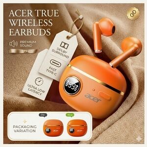 Acer True Wireless Earbuds – High Config Edition (Orange)